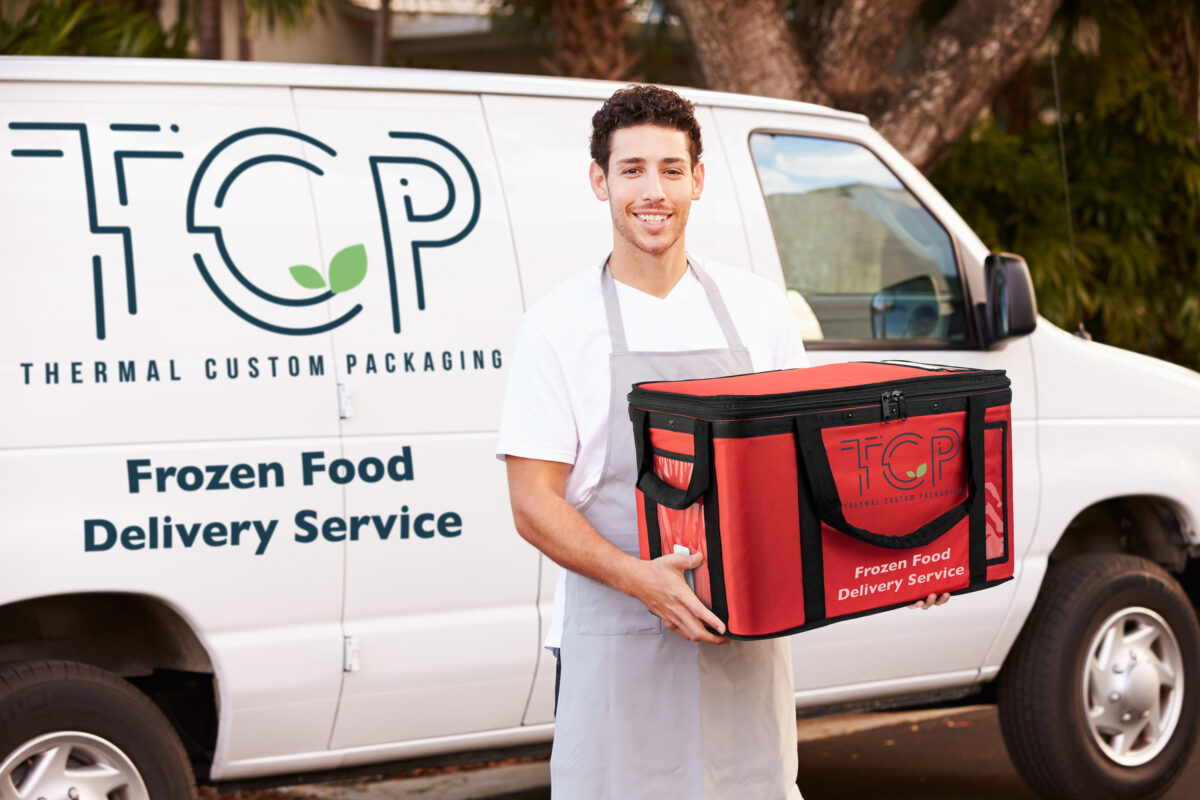 Baker Delivering Cakes Standing In Front Of Van